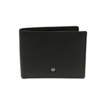 Momo Design Portafoglio Uomo in Pelle Nera con Logo Circolare e Ribaltina