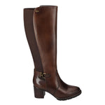 Valleverde Stivale Donna in Pelle Marrone con Zip e Tacco Largo 70mm