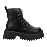 Buffalo Aspen Front Zip Anfibio Platform Donna Nero