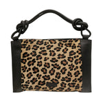 Gianni Conti Borsa a Spalla Grande a Bustina Donna in Pelle Nera Animalier