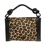 Gianni Conti Borsa a Spalla Grande a Bustina Donna in Pelle Nera Animalier