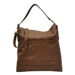 Gianni Conti Borsa a Spalla Donna in Pelle Cammello con Tasca Frontale e Tracolla