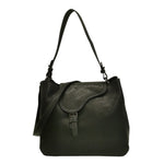 Gianni Conti Borsa a Spalla Donna in Pelle Nera con Tracolla e Cinturino