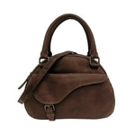 Gianni Conti Borsa a Mano Piccola Donna in Pelle Cioccolato con Cinturino e Tracolla