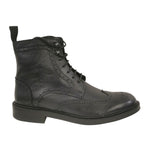 Gino Tagli Anfibio Uomo in Pelle Blu Scuro Stile Inglese