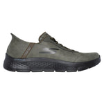 Skechers Slip-ins Uomo in Ecopelle Oliva: Go Walk Flex - Smooth Motion