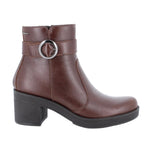 Igi&Co Stivaletto Donna in Pelle Cioccolato con Accessorio e Tacco Largo Alto 70mm