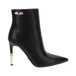 4US Tronchetto Donna in Ecopelle con Tacco a Stiletto Dorato Alto 100mm
