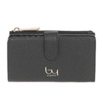 By Byblos Portafoglio Grande Donna in Ecopelle Nera con Linguetta e Bottone