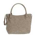 By Byblos Borsa a Spalla Donna in Camoscio Sintetico e Ecopelle Beige con Tracolla