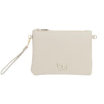 By Byblos Pochette Donna in Ecopelle Martellata Ghiaccio con Polsino e Tracolla