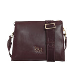 By Byblos Borsa a Tracolla Donna in Ecopelle Martellata Prugna con Tracolla in Tessuto