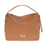 By Byblos Borsa a Spalla Donna in Ecopelle Morbida Cuoio con Tracolla e Tasche Laterali