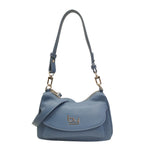 By Byblos Borsa a Spalla Piccola Donna in Ecopelle Avio con Tracolla e Tasca Frontale