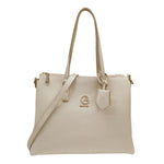 Gattinoni Roma Borsa a Spalla Donna Denise Soft in Ecopelle Latte con Charm e Tracolla