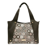 Gattinoni Roma Borsa a Spalla Donna Teodosia in Ecopelle Marrone con Doppio Scomparto