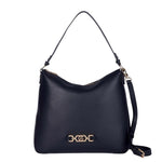 Gattinoni Roma Borsa a Spalla Donna Leslie in Ecopelle Nera con Tracolla