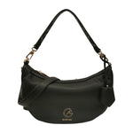 Gattinoni Roma Borsa a Spalla Mezzaluna Donna Denise Soft in Ecopelle Nera con Tracolla