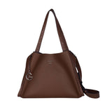 Gattinoni Roma Borsa a Spalla Donna Megan in Ecopelle Marrone con Doppio Manico Logato