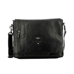Aeronautica Militare Messenger Vintage Uomo in Pelle Nera