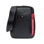 Aeronautica Militare Borsello Linea Bolt Uomo in Tessuto Blu con Tracolla Regolabile