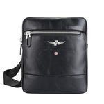 Aeronautica Militare Borsello Linea Performance Uomo in Ecopelle Nera