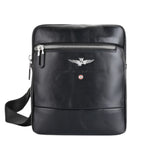 Aeronautica Militare Borsello Linea Performance Uomo in Ecopelle Nera