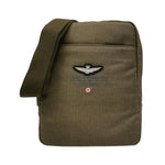 Aeronautica Militare Borsello Linea New City Uomo in Tessuto Kaki