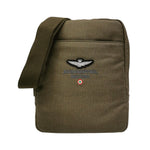 Aeronautica Militare Borsello Linea New City Uomo in Tessuto Kaki