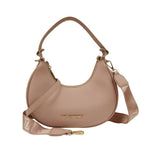 Mario Valentino Borsa a Spalla Shelby Mezzaluna Piccola in Ecopelle Cipria con Tracolla