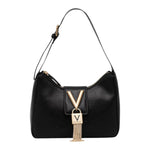 Mario Valentino Borsa a Spalla Donna in Ecopelle Liscia Nera con Charm