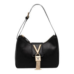 Mario Valentino Borsa a Spalla Donna in Ecopelle Liscia Nera con Charm