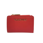 Mario Valentino Portafoglio Piccolo da Donna in Ecopelle Martellata Rossa con Tasca Esterna