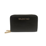 Mario Valentino Portafoglio Piccolo Donna in Ecopelle Martellata Nera con Doppia Zip
