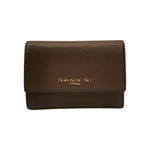 Nannini Firenze Portafoglio Piccolo Wallis Donna in Pelle Martellata Cuoio
