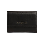 Nannini Firenze Portafoglio Piccolo Wallis Donna in Pelle Martellata Nera