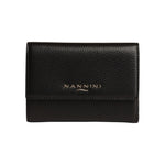 Nannini Firenze Portafoglio Piccolo Wallis Donna in Pelle Martellata Nera