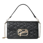 Gaelle Borsa a Spalla da Donna Nera Matelassè con Tracolla Catena