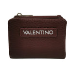 Mario Valentino Portafoglio Piccolo da Donna Ecopelle Martellata Prugna e Tasca Esterna con Zip