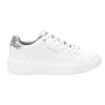 Teddy Smith Sneakers Donna in Ecopelle Bianca con Strass Argento