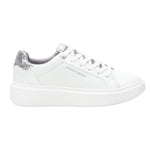 Teddy Smith Sneakers Donna in Ecopelle Bianca con Strass Argento