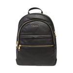 Francesco Biasia Zaino Donna in Vera Pelle Nero con Tasche Frontali