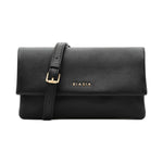 Biasia Borsa a Tracolla Donna in Pelle Morbida Nera con Patta