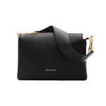 Biasia Borsa a Tracolla Donna in Pelle Nera con 3 Scomparti e Zip