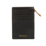 Biasia Portacarte Donna in Pelle Nera con Zip