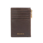 Biasia Portacarte Donna in Pelle Prugna con Zip