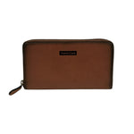 Gianni Conti Portafoglio Donna in Pelle Cuoio con Zip All Around