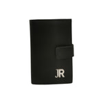 John Richmond Portacarte Uomo in Pelle Nera con Clip e Bottone