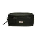 John Richmond Portachiavi Uomo in Pelle Nera con Zip