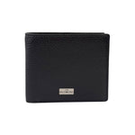 John Richmond Portafoglio Uomo in Vera Pelle Blu Scuro con Ribaltina